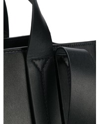 Sac fourre-tout en cuir noir Corto Moltedo