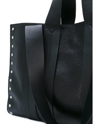 Sac fourre-tout en cuir noir Corto Moltedo