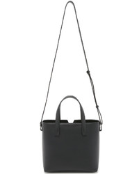 Sac fourre-tout en cuir noir Vince