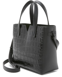 Sac fourre-tout en cuir noir Vince