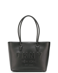 Sac fourre-tout en cuir noir DKNY