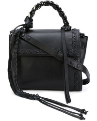 Sac fourre-tout en cuir noir Elena Ghisellini