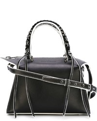 Sac fourre-tout en cuir noir Elena Ghisellini