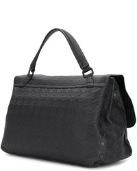 Sac fourre-tout en cuir noir Zanellato