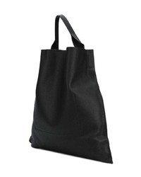 Sac fourre-tout en cuir noir Jil Sander