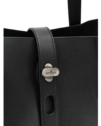 Sac fourre-tout en cuir noir Hogan