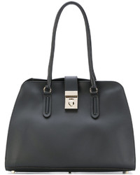 Sac fourre-tout en cuir noir Furla