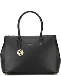 Sac fourre-tout en cuir noir Furla