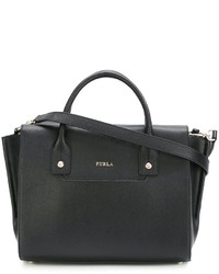 Sac fourre-tout en cuir noir Furla