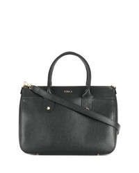 Sac fourre-tout en cuir noir Furla