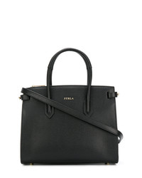 Sac fourre-tout en cuir noir Furla