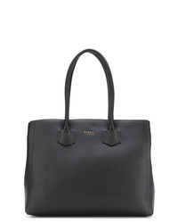 Sac fourre-tout en cuir noir Furla