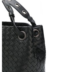 Sac fourre-tout en cuir noir Bottega Veneta