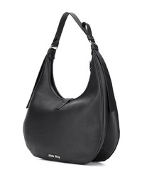 Sac fourre-tout en cuir noir Miu Miu