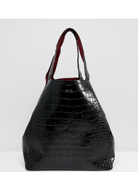 Sac fourre-tout en cuir noir Inyati