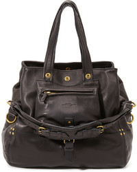 Sac fourre-tout en cuir noir Jerome Dreyfuss