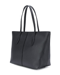 Sac fourre-tout en cuir noir Tod's