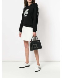 Sac fourre-tout en cuir noir Karl Lagerfeld