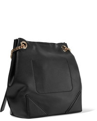 Sac fourre-tout en cuir noir Karl Lagerfeld