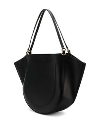 Sac fourre-tout en cuir noir Wandler