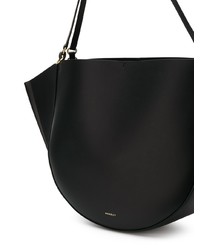 Sac fourre-tout en cuir noir Wandler