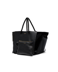 Sac fourre-tout en cuir noir Sacai