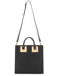 Sac fourre-tout en cuir noir Sophie Hulme