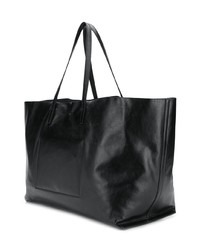 Sac fourre-tout en cuir noir Jil Sander