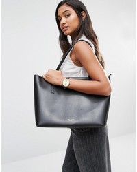 Sac fourre-tout en cuir noir Ted Baker