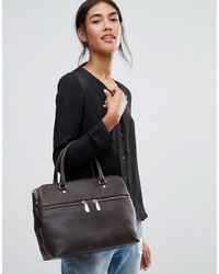 Sac fourre-tout en cuir noir Ri2K