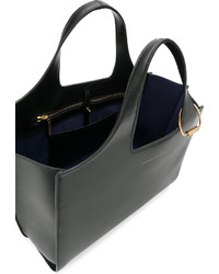 Sac fourre-tout en cuir noir Victoria Beckham