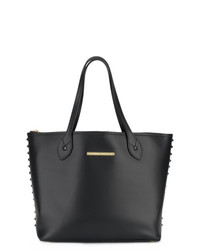 Sac fourre-tout en cuir noir Marc Ellis