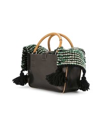 Sac fourre-tout en cuir noir Muun