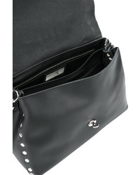 Sac fourre-tout en cuir noir Zanellato