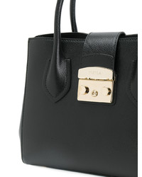 Sac fourre-tout en cuir noir Furla