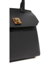 Sac fourre-tout en cuir noir MCM