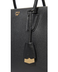 Sac fourre-tout en cuir noir MCM