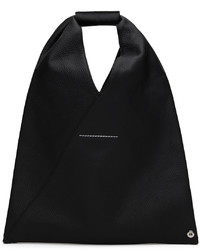 Sac fourre-tout en cuir noir MM6 MAISON MARGIELA