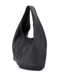 Sac fourre-tout en cuir noir Bottega Veneta