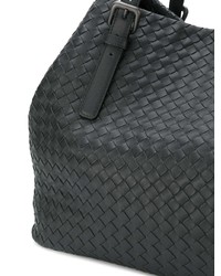 Sac fourre-tout en cuir noir Bottega Veneta