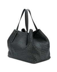 Sac fourre-tout en cuir noir Bottega Veneta