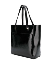 Sac fourre-tout en cuir noir Anya Hindmarch