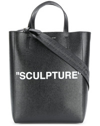 Sac fourre-tout en cuir noir Off-White