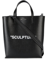 Sac fourre-tout en cuir noir Off-White