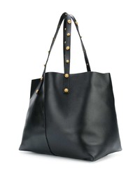 Sac fourre-tout en cuir noir Versace