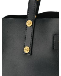 Sac fourre-tout en cuir noir Versace