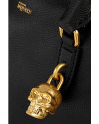 Sac fourre-tout en cuir noir Alexander McQueen