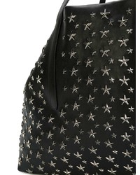 Sac fourre-tout en cuir noir Jimmy Choo