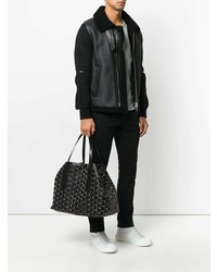 Sac fourre-tout en cuir noir Jimmy Choo