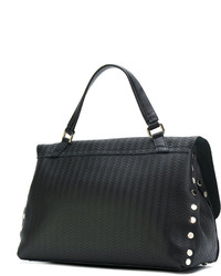 Sac fourre-tout en cuir noir Zanellato